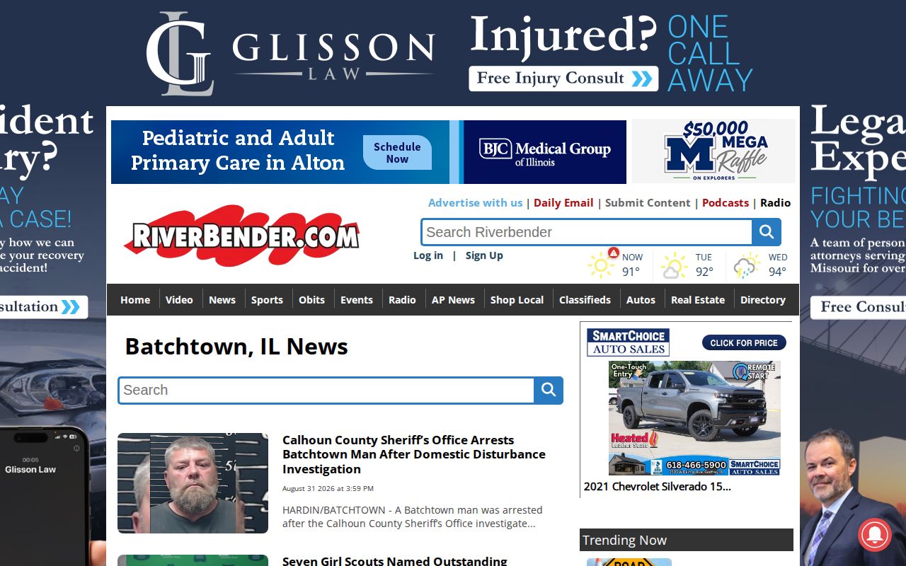 RiverBender Batchtown topic archive with selected local news coverage